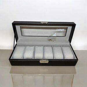 Ohuhu Lockable Watch Box Organizer 6 Slot